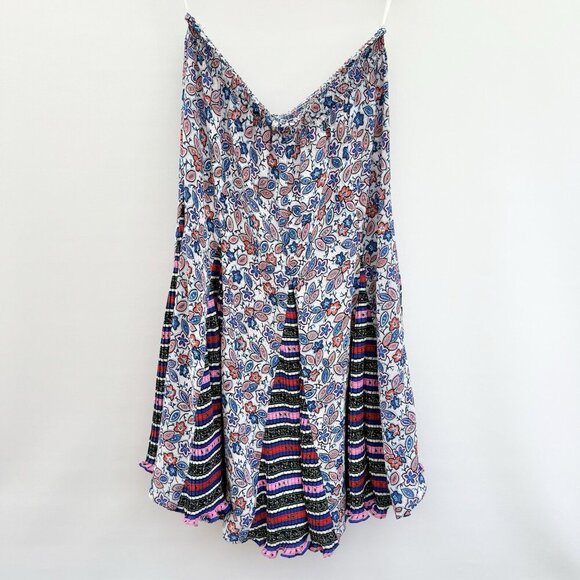 Diane Freis Georgette rare Vintage 80s Pleated Skirt full A-line sz 12 - Picture 1 of 11